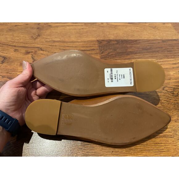 Madewell Women’s Emilia Leather Pointed Toe Mules – Tan – Size 9 Minimalist - Picture 7 of 9